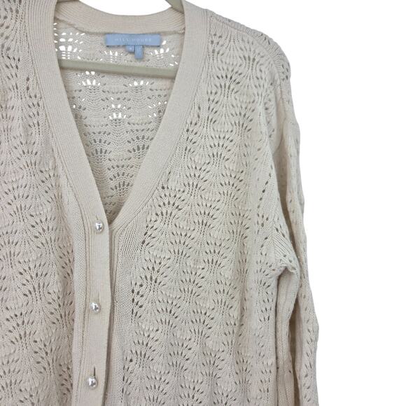 HILL HOUSE SMALL MERINO WOOL OVERSIZE KNIT BUTTON UP LONG SLEEVE CARDIGAN - Picture 5 of 5